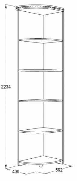 Стеллаж угловой Ольга-13 (400*562) в Верхней Салде - verhnyaya-salda.mebel-e96.ru