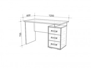 Стол компьютерный Лайт-2 (1200) в Верхней Салде - verhnyaya-salda.mebel-e96.ru