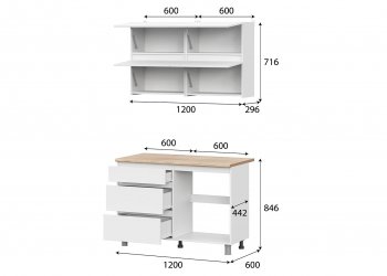 Кухонный гарнитур Токио 1200 мм (СВ) в Верхней Салде - verhnyaya-salda.mebel-e96.ru