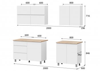 Кухонный гарнитур Токио 2000 мм (СВ) в Верхней Салде - verhnyaya-salda.mebel-e96.ru