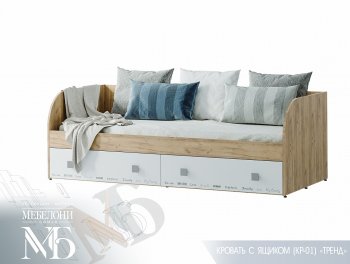 Кровать с ящиками Тренд LIGHT КР-01 (БТС) в Верхней Салде - verhnyaya-salda.mebel-e96.ru | фото
