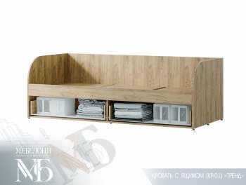 Кровать с ящиками Тренд LIGHT КР-01 (БТС) в Верхней Салде - verhnyaya-salda.mebel-e96.ru