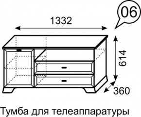 Тумба для телеаппаратуры Венеция 6 бодега в Верхней Салде - verhnyaya-salda.mebel-e96.ru