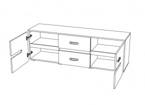 Тумба под ТВ Ким (Белый глянец/Венге) в Верхней Салде - verhnyaya-salda.mebel-e96.ru