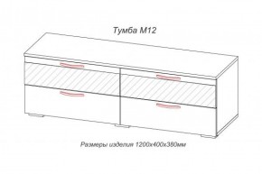 Тумба TV (М-12) Марсель (АстридМ) в Верхней Салде - verhnyaya-salda.mebel-e96.ru