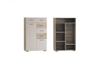 Стенка Турин крафт серый/кашемир, модульная (ВВР) в Верхней Салде - verhnyaya-salda.mebel-e96.ru