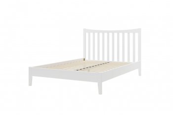 Кровать из массива Виола белый античный (БМ) в Верхней Салде - verhnyaya-salda.mebel-e96.ru