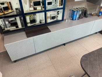 Стенка Сканди МДФ НМ-001 грин грей софт (Стиль) в Верхней Салде - verhnyaya-salda.mebel-e96.ru