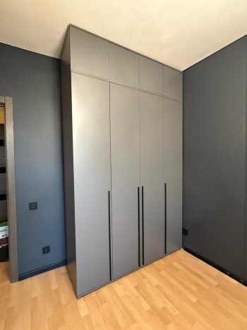 Шкаф 1600 мм 4-х створчатый Норд с антресолью графит (Миф) в Верхней Салде - verhnyaya-salda.mebel-e96.ru