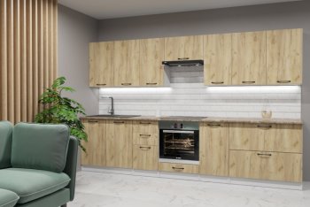 Кухонный гарнитур Янтарь 3000 мм (Герда) в Верхней Салде - verhnyaya-salda.mebel-e96.ru